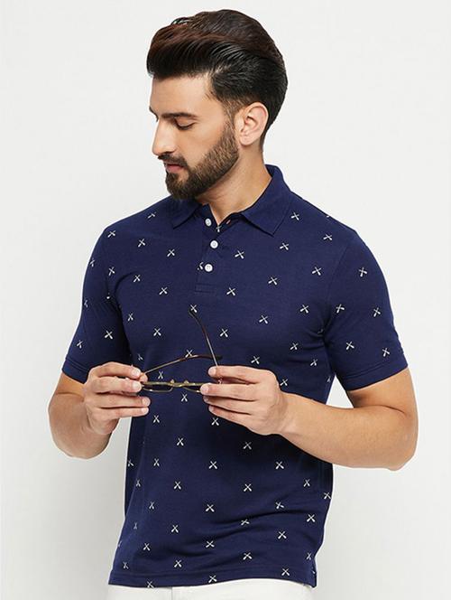 men polo neck printed regular t-shirt - 21400338 - Very Small Image - 1