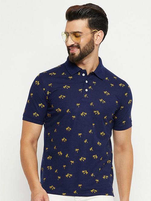 men polo neck printed regular t-shirt - 21400340 - Very Small Image - 1