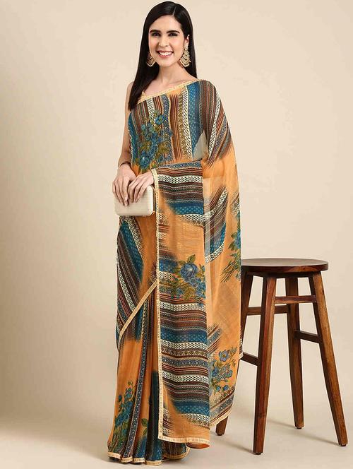 women printed saree - 21401052 - Very Small Image - 1