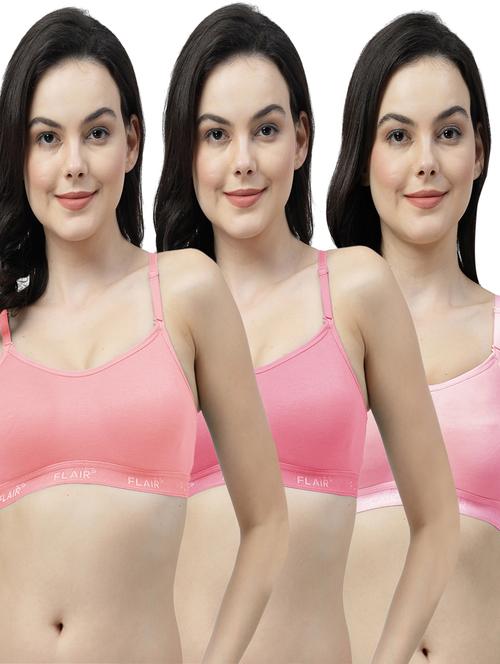 pack of 3 solid sports bra - 21402360 - Very Small Image - 1
