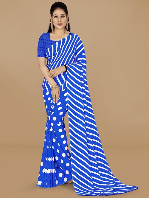 women casual wear georgette saree with blouse - 21406646 - Very Small Image - 1