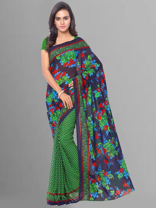 women printed casual wear saree with blouse - 21406911 - Very Small Image - 1