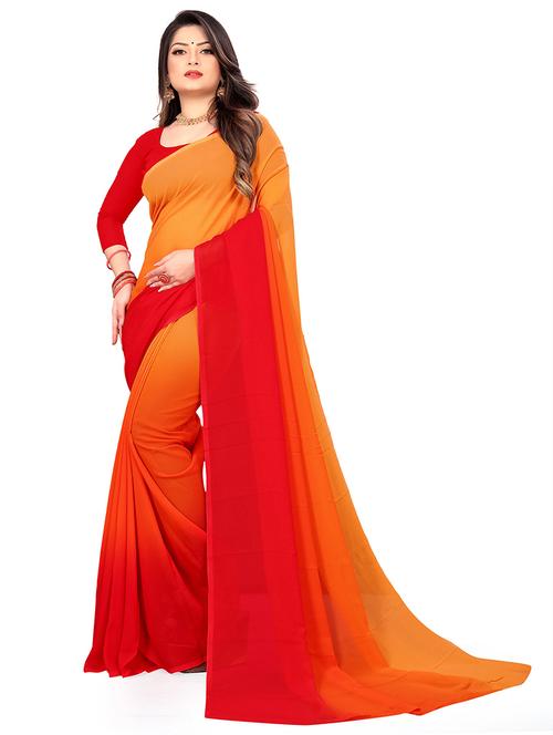women casual wear georgette saree with blouse - 21406919 - Very Small Image - 1