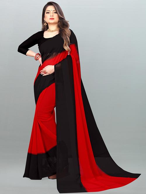 women color block casual wear saree with blouse - 21406925 - Very Small Image - 1
