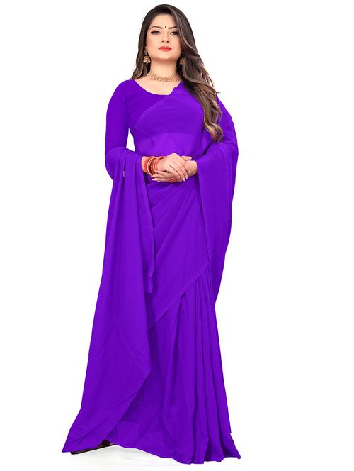 women casual wear georgette saree with blouse - 21407103 - Very Small Image - 1