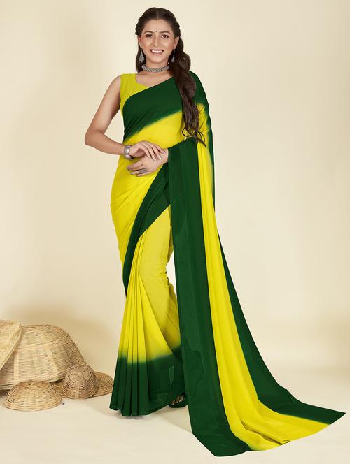 women solid bordered saree with blouse - 21407919 - Very Small Image - 1