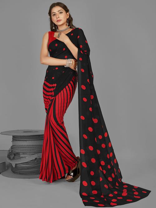 women printed saree with blouse - 21407965 - Very Small Image - 1