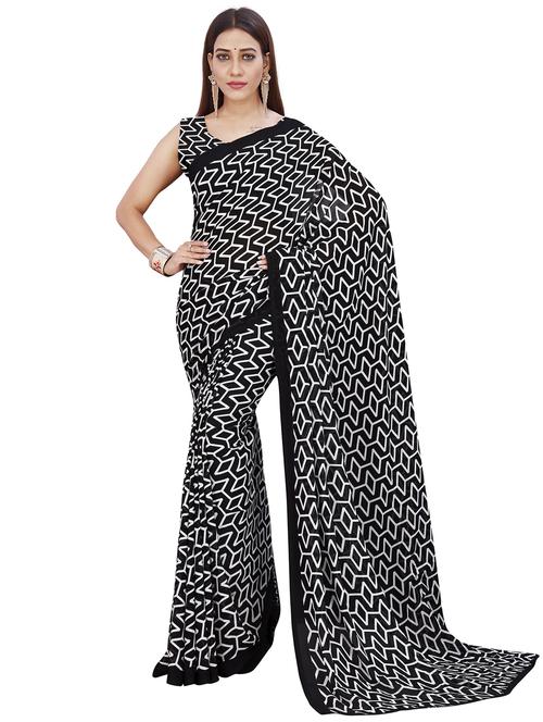 women printed saree with blouse - 21408570 - Very Small Image - 1