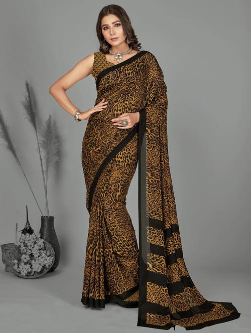 women printed saree with blouse - 21408651 - Very Small Image - 1