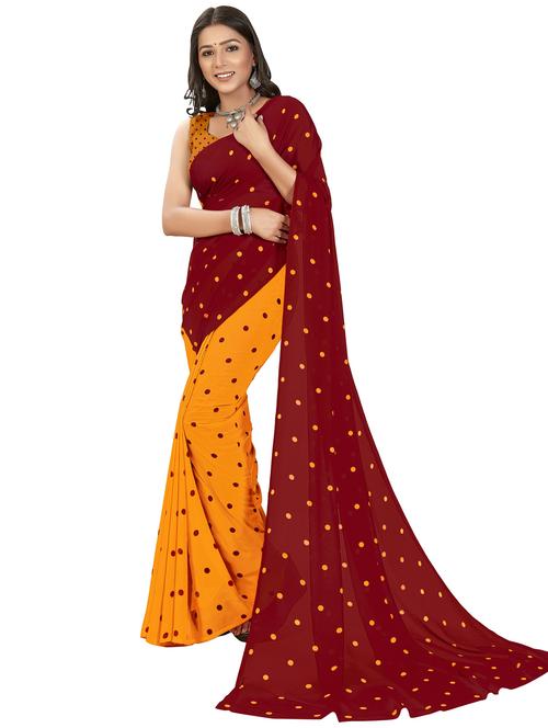 women printed saree with blouse - 21408673 - Very Small Image - 1