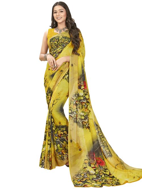 women printed saree with blouse - 21408747 - Very Small Image - 1