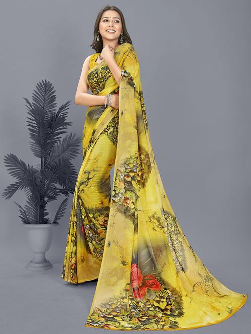 women printed saree with blouse - 21408763 - Very Small Image - 1
