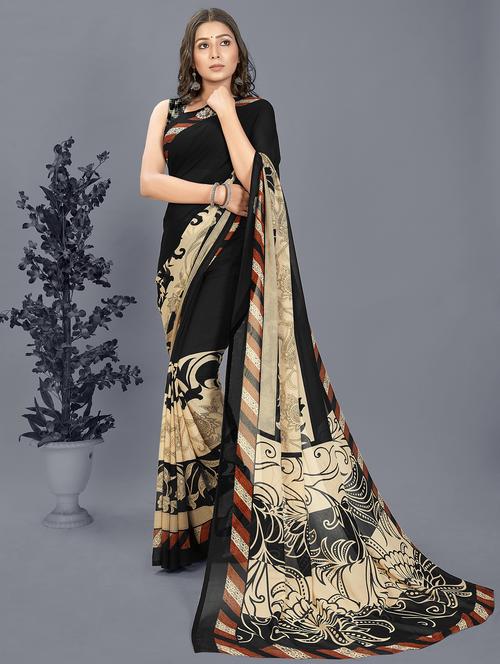 women printed saree with blouse - 21408770 - Very Small Image - 1