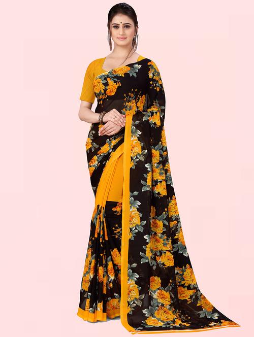 women printed saree with blouse - 21410835 - Very Small Image - 1