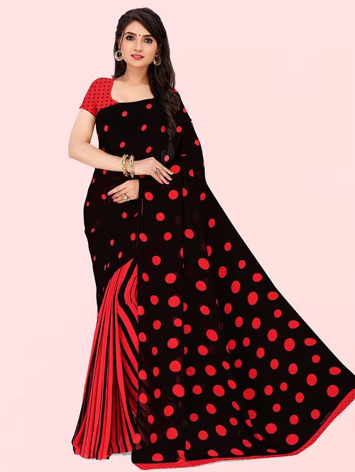 women printed saree with blouse - 21410842 - Very Small Image - 1
