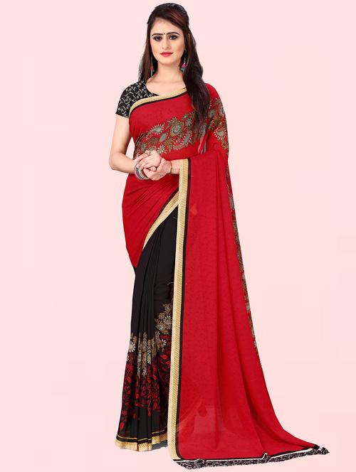 women printed saree with blouse - 21410871 - Very Small Image - 1