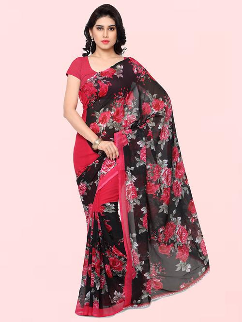 women printed saree with blouse - 21410876 - Very Small Image - 1