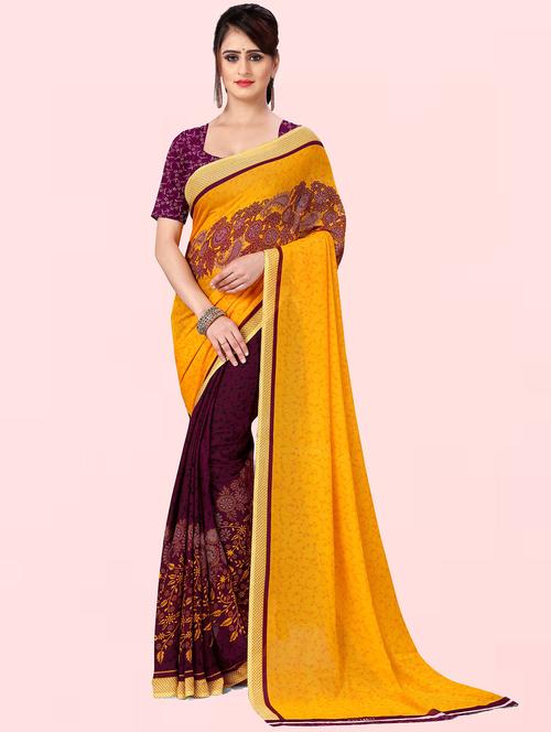 women printed saree with blouse - 21410891 - Very Small Image - 1
