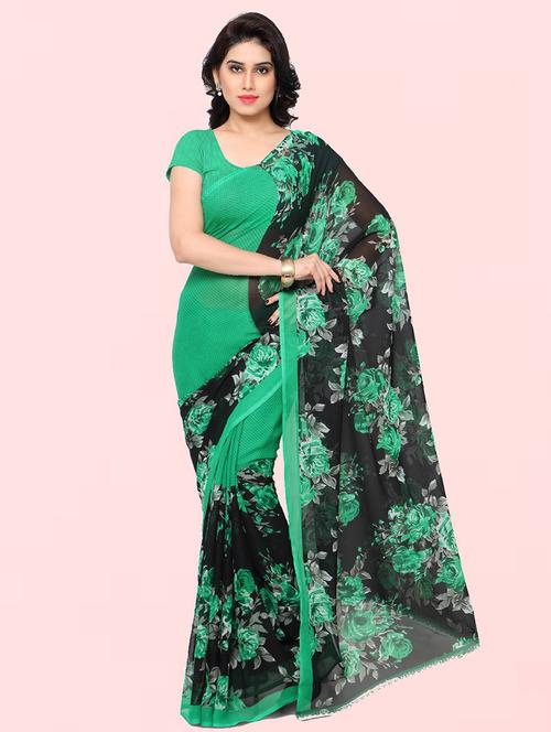 women printed saree with blouse - 21410914 - Very Small Image - 1