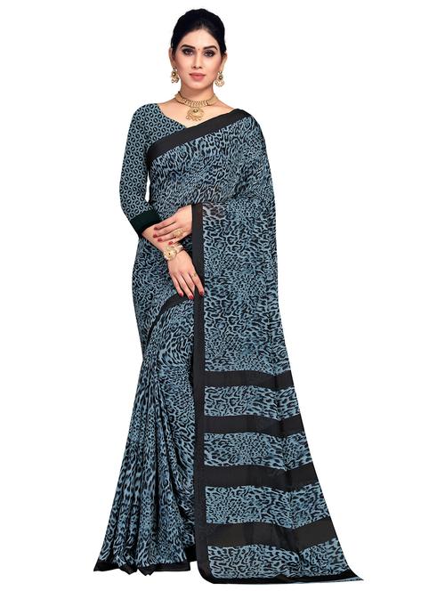women animal printed saree with blouse - 21411417 - Very Small Image - 1