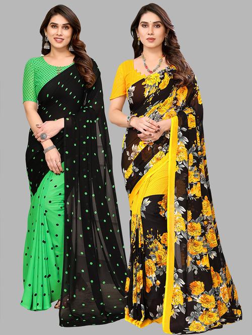 women printed saree combo with blouse - 21411924 - Very Small Image - 1