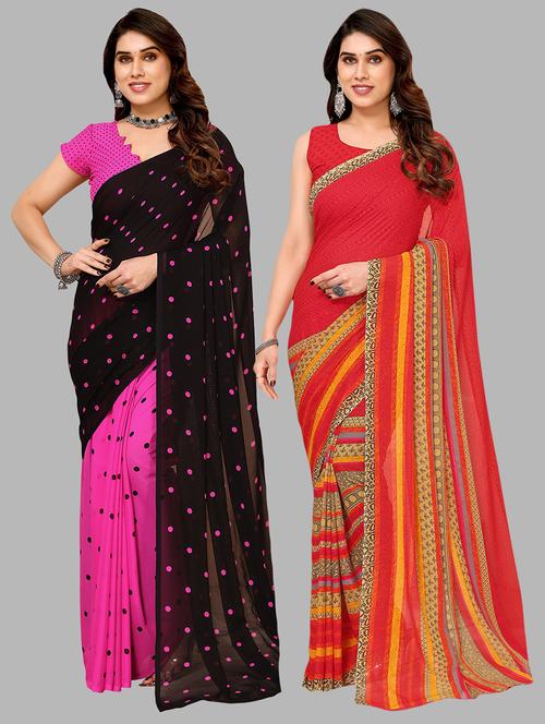 women printed saree combo with blouse - 21411933 - Very Small Image - 1