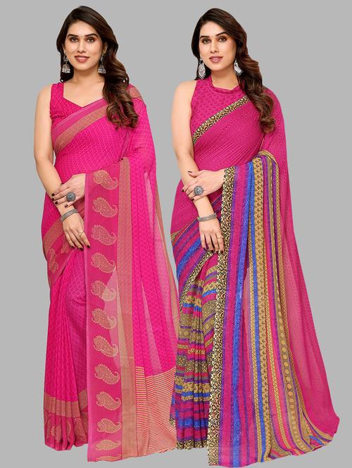 women printed saree combo with blouse - 21411936 - Very Small Image - 1