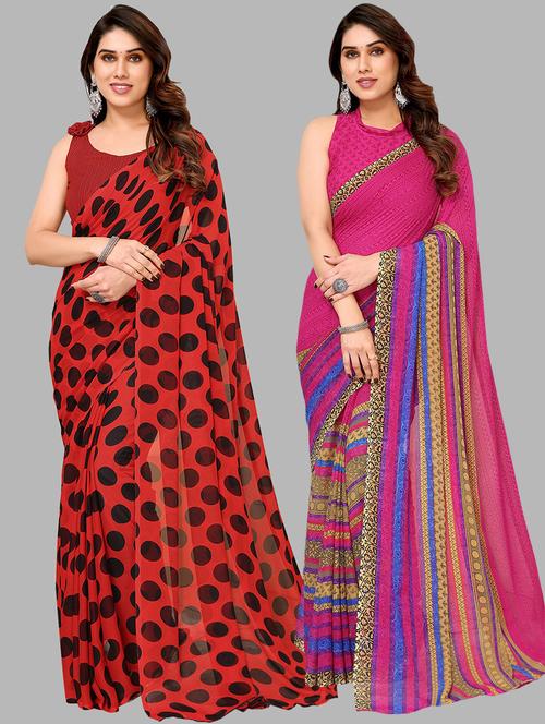 women printed saree combo with blouse - 21411939 - Very Small Image - 1