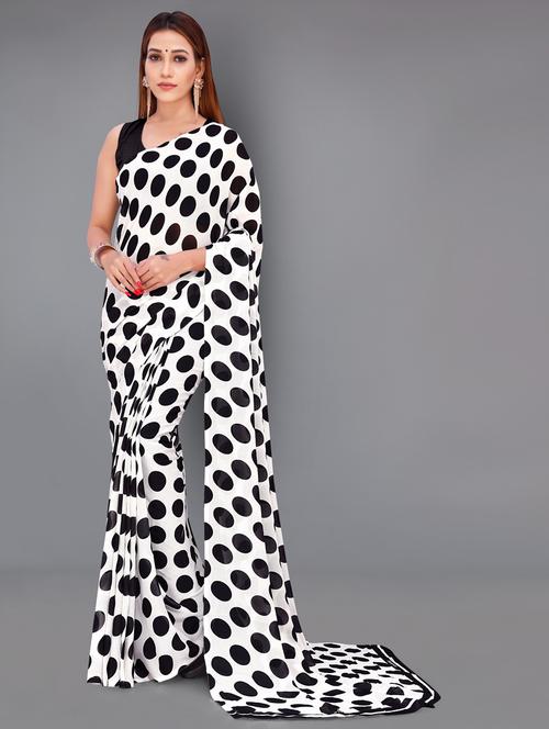 women casual wear georgette saree with blouse - 21412436 - Very Small Image - 1