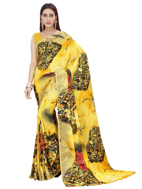 women printed casual wear saree with blouse - 21412454 - Very Small Image - 1
