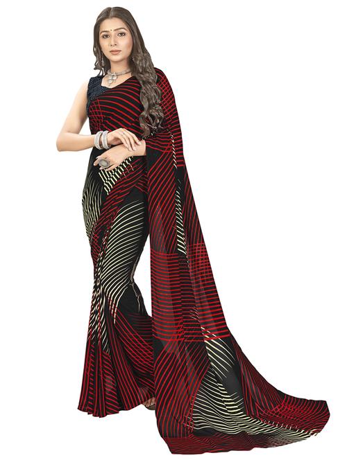 women printed casual wear saree with blouse - 21412476 - Very Small Image - 1
