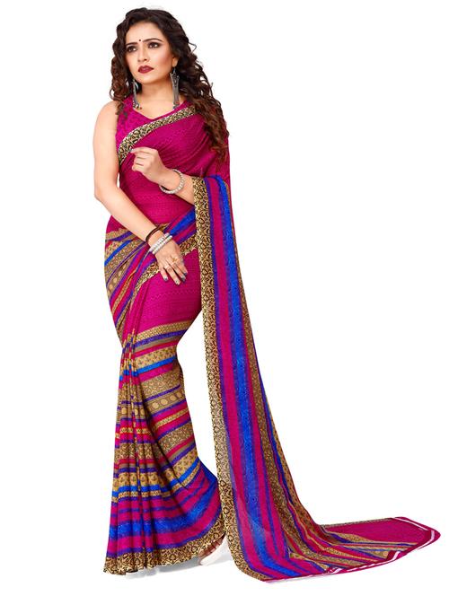 women printed casual wear saree with blouse - 21412537 - Very Small Image - 1