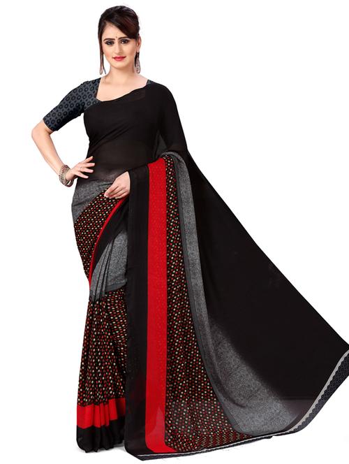 women casual wear georgette saree with blouse - 21412544 - Very Small Image - 1
