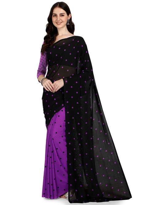 women casual wear georgette saree with blouse - 21412546 - Very Small Image - 1