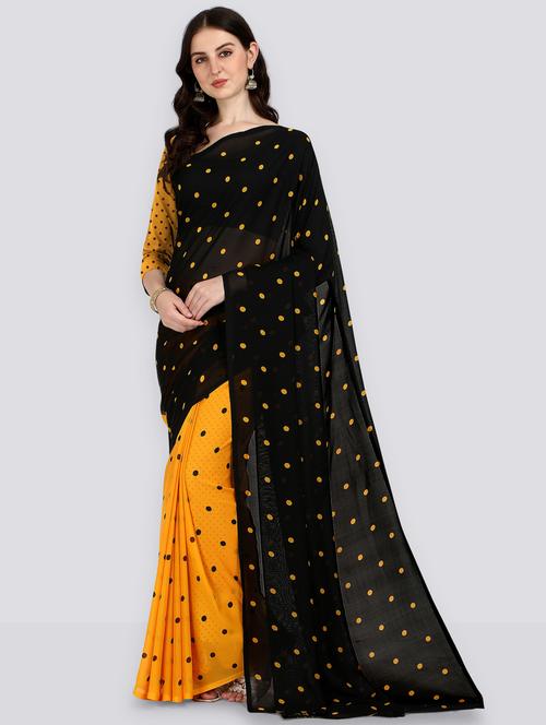 women casual wear georgette saree with blouse - 21412561 - Very Small Image - 1