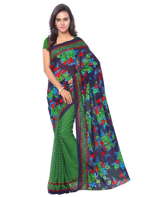 women casual wear georgette saree with blouse - 21412672 - Very Small Image - 1