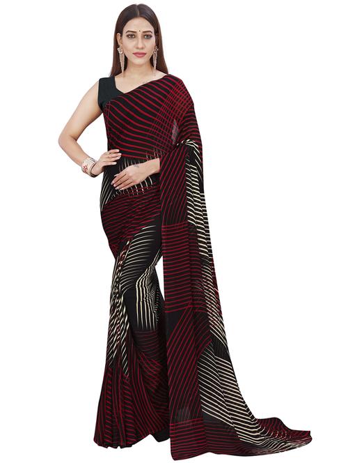 women casual wear georgette saree with blouse - 21412710 - Very Small Image - 1