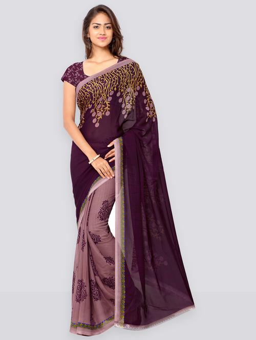 women casual wear georgette saree with blouse - 21412855 - Very Small Image - 1