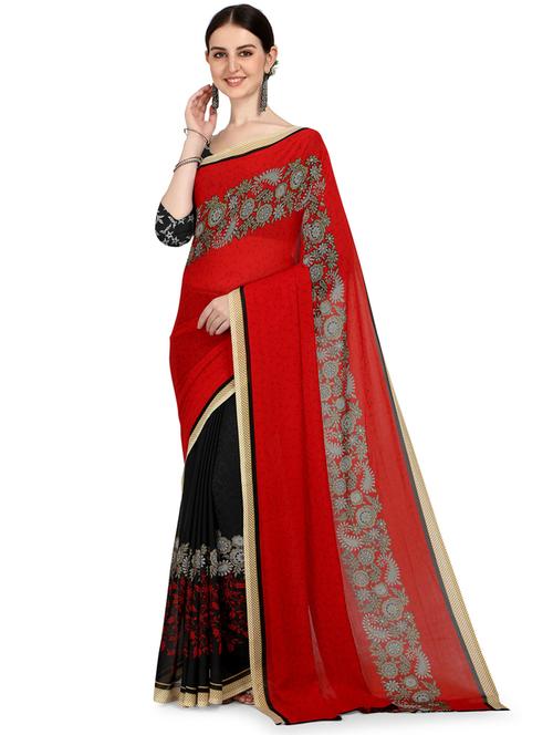 women printed casual wear saree with blouse - 21412865 - Very Small Image - 1
