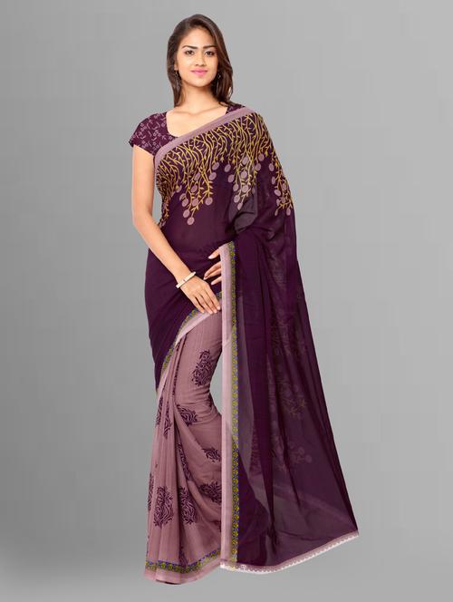women casual wear georgette saree with blouse - 21412871 - Very Small Image - 1