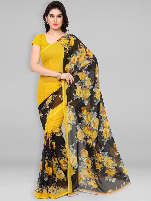 women casual wear georgette saree with blouse - 21412879 - Very Small Image - 1