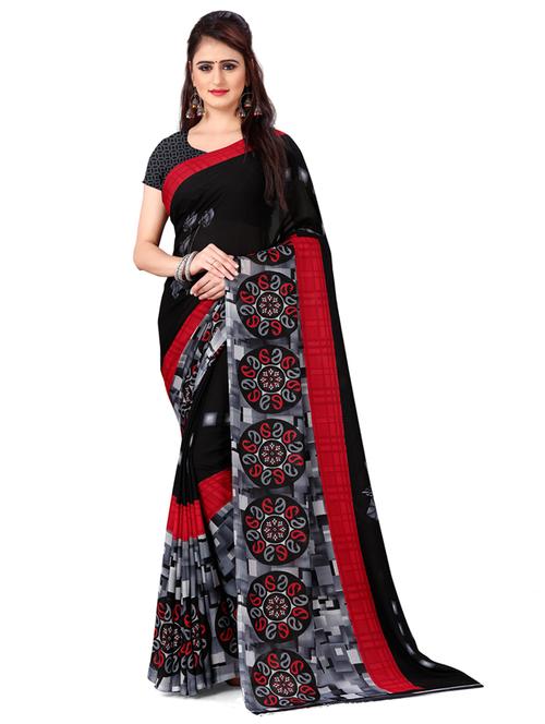 women casual wear georgette saree with blouse - 21412883 - Very Small Image - 1