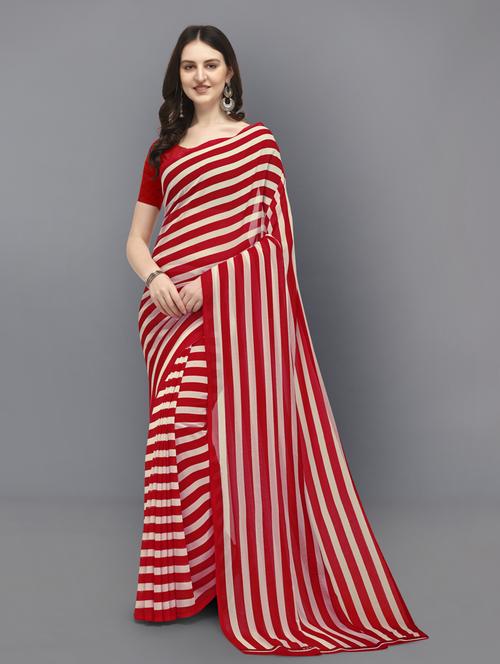 women casual wear georgette saree with blouse - 21412911 - Very Small Image - 1