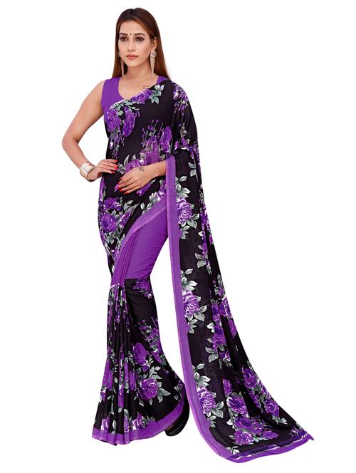 women printed casual wear saree with blouse - 21412922 - Very Small Image - 1