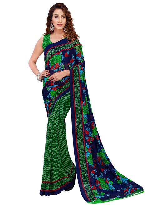 women casual wear georgette saree with blouse - 21412933 - Very Small Image - 1