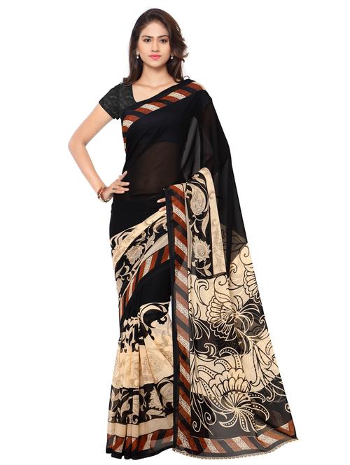 women casual wear georgette saree with blouse - 21412940 - Very Small Image - 1