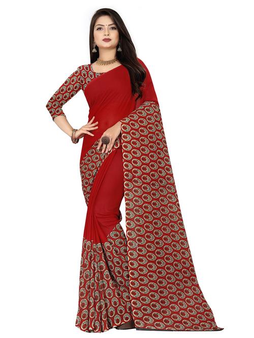 women casual wear georgette saree with blouse - 21412974 - Very Small Image - 1