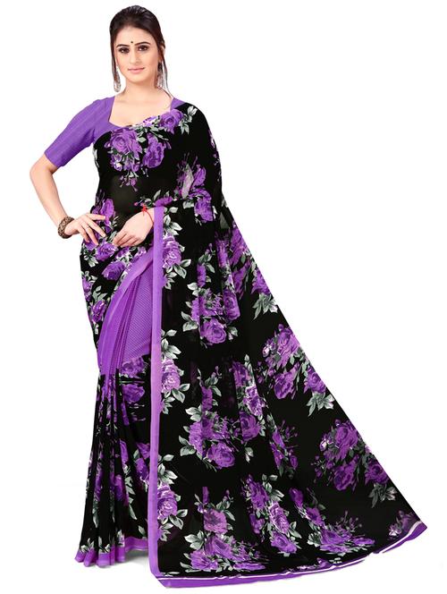 women casual wear georgette saree with blouse - 21412990 - Very Small Image - 1