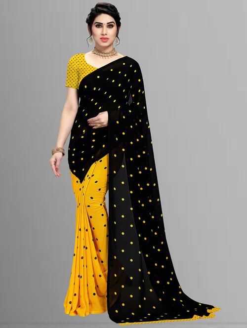 women casual wear georgette saree with blouse - 21413045 - Very Small Image - 1