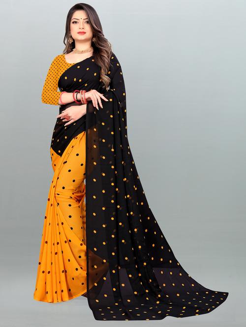 women printed casual wear saree with blouse - 21413070 - Very Small Image - 1
